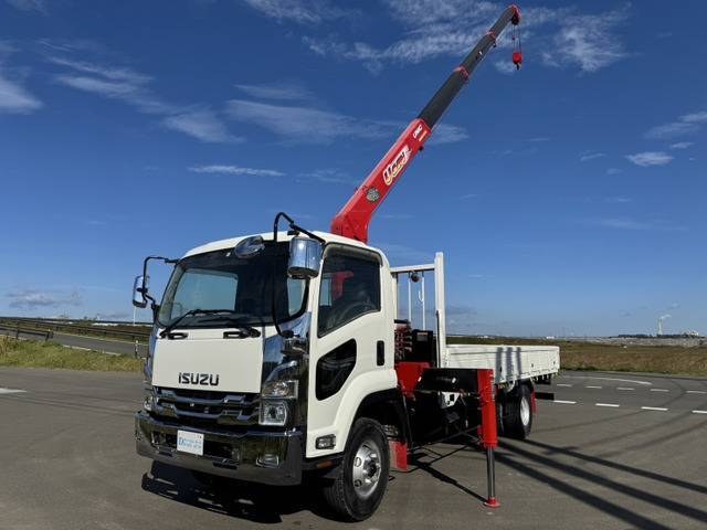 名取市 S建設様へ納車したいすゞ 4tユニック（クレーン付平ボディ）